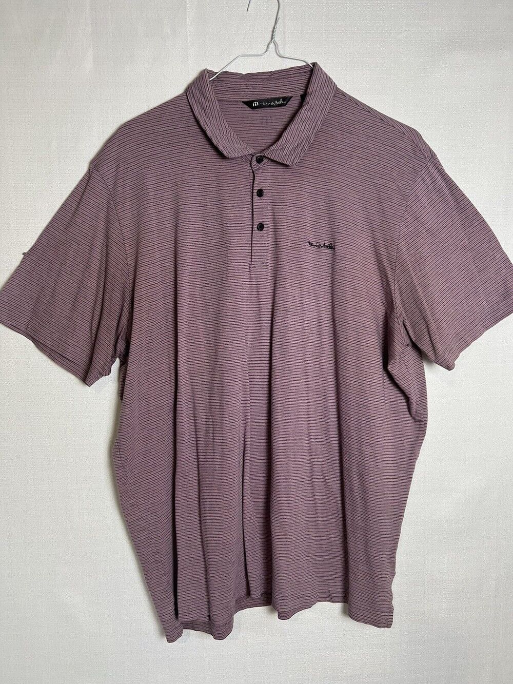 Travis Mathew Golf Polo Shirt Size XXL Mens PURPLE Short Sleeve Shirt.